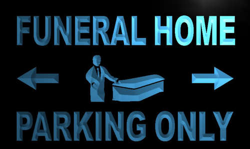 Funeral Home Parking Only Neon Light Sign